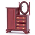 thumbnail image 2 of GLOGLOW Muebles de Casa de Mu?ecas en Miniatura, Tocador de Madera Vintage Modelo de Muebles de Simulación para Accesorios de Casa de Mu?ecas 1:12(#1) dormitorio de Higoodz juguetes de los niños, 2 of 5