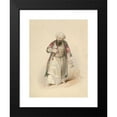 thumbnail image 2 of Johann Georg Christoph Fries 11x14 Black Modern Framed Museum Art Print Titled - Costume Study for Osmin in the ‘Abduction from the Seraglio- by W.A. Mozart (ca. 1830-50), 2 of 5