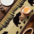 thumbnail image 4 of Bear Animal Silhouette Jungle Forest Table Runner 70 Inches Long,Kitchen Dining Tablerunners Retro Brown Gradient Linen Table Runners Dresser Scarves for Home Dinner Wedding Holiday Party Decor, 4 of 9