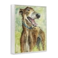 thumbnail image 2 of Stupell Industries Traditional Greyhound Smile Watercolor White Framed Giclee Art, 24 x 30, by Patti Mann, 2 of 8
