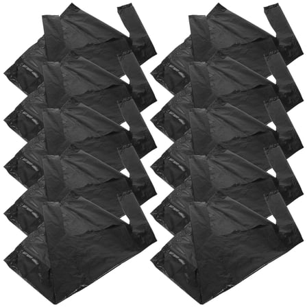 SOPOTUTU Black Plastic Bags with Handles Thickened for Storage 150Pcs