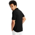 thumbnail image 3 of Hanes Men's Pique Polo Shirt (Big & Tall Sizes Available) Black M, 3 of 4