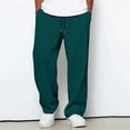 thumbnail image 2 of Inleife Big and Tall Pants Men Solid-Color Casual Loose Fashion Sporty Elastic-Waist Drawstring Pocket Straight Leg Sweatpants, 2 of 6