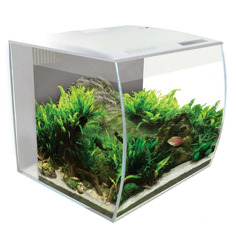Fluval FLEX 9 Gallon Glass Aquarium Kit (White) - Walmart.com