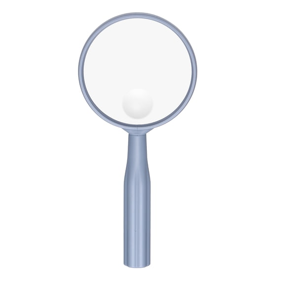 Uxcell Handheld Magnifying Glass, 3X 4X Reading Magnifying Glass, 73mm Shatterproof Len Non-Slip Handle for Senior Book Newspaper Reading Nature Exploration Observation, Blue