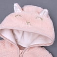 thumbnail image 6 of Newborn Infant Baby Boys Girls Cartoon Fleece Hooded Jacket Coat with Ears Warm Outwear Coat Zipper Up, 6 of 9