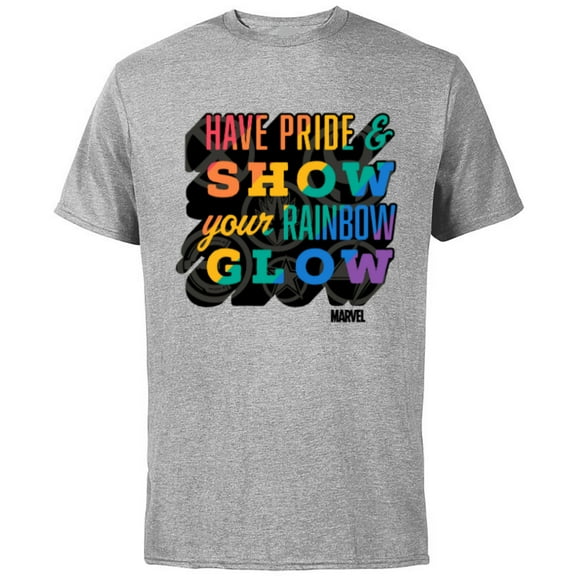 Marvel Pride Rainbow Have Pride & Show Your Rainbow Glow - Short Sleeve Cotton T-Shirt for Adults - Customized-Athletic Heather