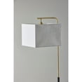 thumbnail image 3 of Adesso Flora Floor Lamp, Black & Antique Brass, Off-White Textured Fabric Shade, 3 of 5