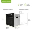 thumbnail image 4 of Horno Empotrable Gas Natural 58L, Ancho de 60 cm, Temp 130°- 250°C | AVERA HE00NAT, 4 of 8
