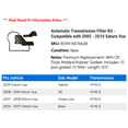thumbnail image 2 of Automatic Transmission Filter Kit - Compatible with 2005 - 2010 Saturn Vue 2006 2007 2008 2009, 2 of 2