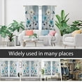 thumbnail image 4 of Blue Floral Window Curtain Rustic Flowers White Daisy Butterfly Wood Nature Farmhouse Country Retro Living Room Bedroom Window Drapes Treatment Fabric 1 Pair Home Decor, 42" W x 63" L, Pretty, 4 of 6