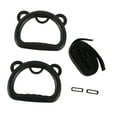 thumbnail image 2 of 2 piezas anillos de gimnasia con anillos de gimnasio para hacer ejercicios para hacer ejercicio en casa oficina de gimnasio negro, 2 of 8