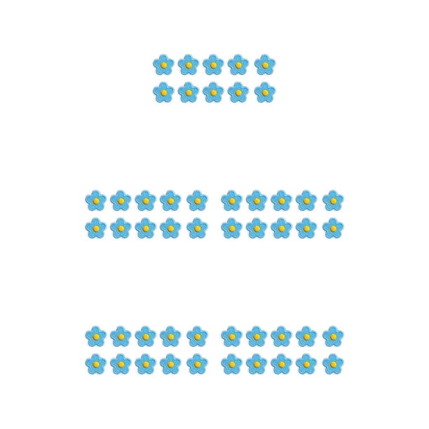 Advancent 10 Uds. Parche de flores para planchar sin planchar suministros de emergencia autoadhesivos duraderos prácticos para DIY Jeans zapatos azul Azul 5piezas Advancent CBP233650