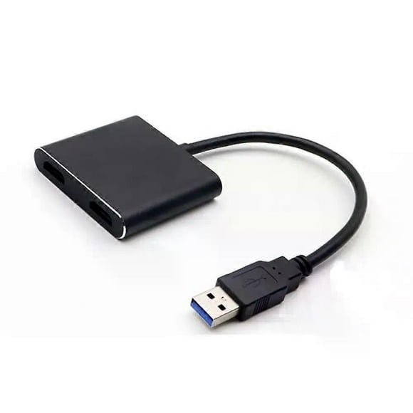 USB 30 To HDMI USB To Dual HDMI Converter 1080P One To Two USB To HDMI Adapter Extended Converter Plug and Play Video Converter