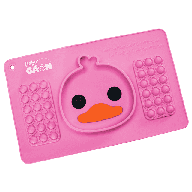 Plato Entrenador De Silicón Para Comida De Bebé Con Pop Its Baby Gaon GNDP01