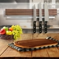 thumbnail image 5 of 16 Inch  Wooden knife rack with 4 Hooks– Professional Wooden Magnetic Knife Strip - Space-Saving Knife Rack for Kitchen Home Tool Organizer, 5 of 6