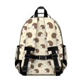 thumbnail image 3 of Hedgehog and Diamond White Pattern Cute School Backpack Bag for School with Padded Back and Adjustable Shoulder Straps 15.25"x11.5"x5.25", 3 of 5