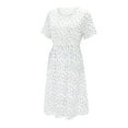 thumbnail image 3 of Vestido versátil de gasa sin mangas corto con tirantes casuales y estampado floral de verano para mujer Pompotops  ghjkhdj4173, 3 of 8