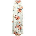 thumbnail image 2 of Made by Johnny Women's Solid Maxi Skirt with Elastic Waist Band S WHITE_FLORAL, 2 of 4