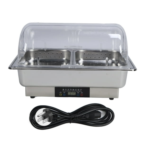Chaffing Server Set, 40 To 100 Degrees Celsius Transparent Cover