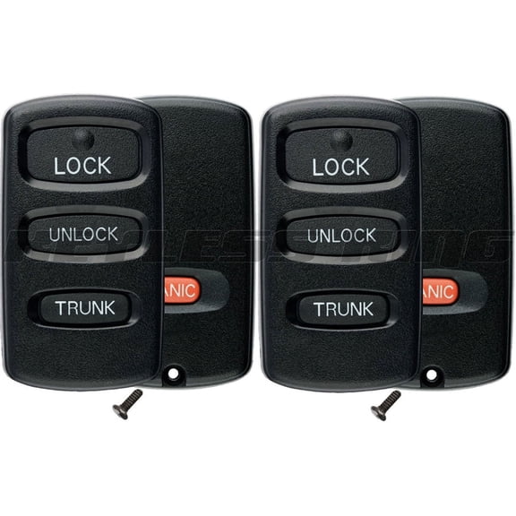 2 PACK KeylessOption Keyless Entry Remote Key Fob Case Shell Button Pad Outer Cover Repair For Mitsubishi Vehicles
