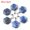 Blue Spot (Flower), variant on 1PC Crystal Star Fan Flower Triangle Shape Pendant Beads Jewelry Making Necklace-Clear Quartz (Water Drop)-1PC (Random Pick)