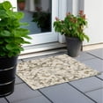 thumbnail image 6 of Addison Rugs Chantille Indoor/Outdoor Transitional Floral Khaki Washable Rectangle Rug, 1'8" x 2'6", 6 of 6