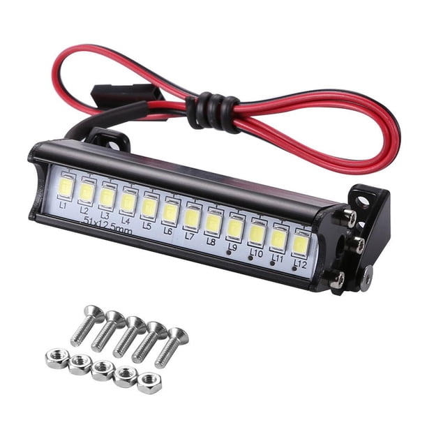 Luz de techo de coche modelo Universal 55mm 12 LED para accesorios de coche de escalada RC
