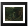 thumbnail image 2 of Gustave Courbet 18x15 Black Modern Framed Museum Art Print Titled - A Brook in the Forest (ca. 1868-77), 2 of 5