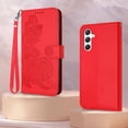 thumbnail image 6 of for Galaxy A15 5G Phone Case Wallet,A15 5G Flip Cases,Card Holder Cute Floral Leather Kickstand,Wrist Strap,,Shockproof Protective Cover for Samsung Galaxy A15 5G / 4G (Red), 6 of 7