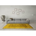 thumbnail image 3 of Ahgly Company Indoor Square Oriental Yellow Industrial Area Rugs, 5' Square, 3 of 4