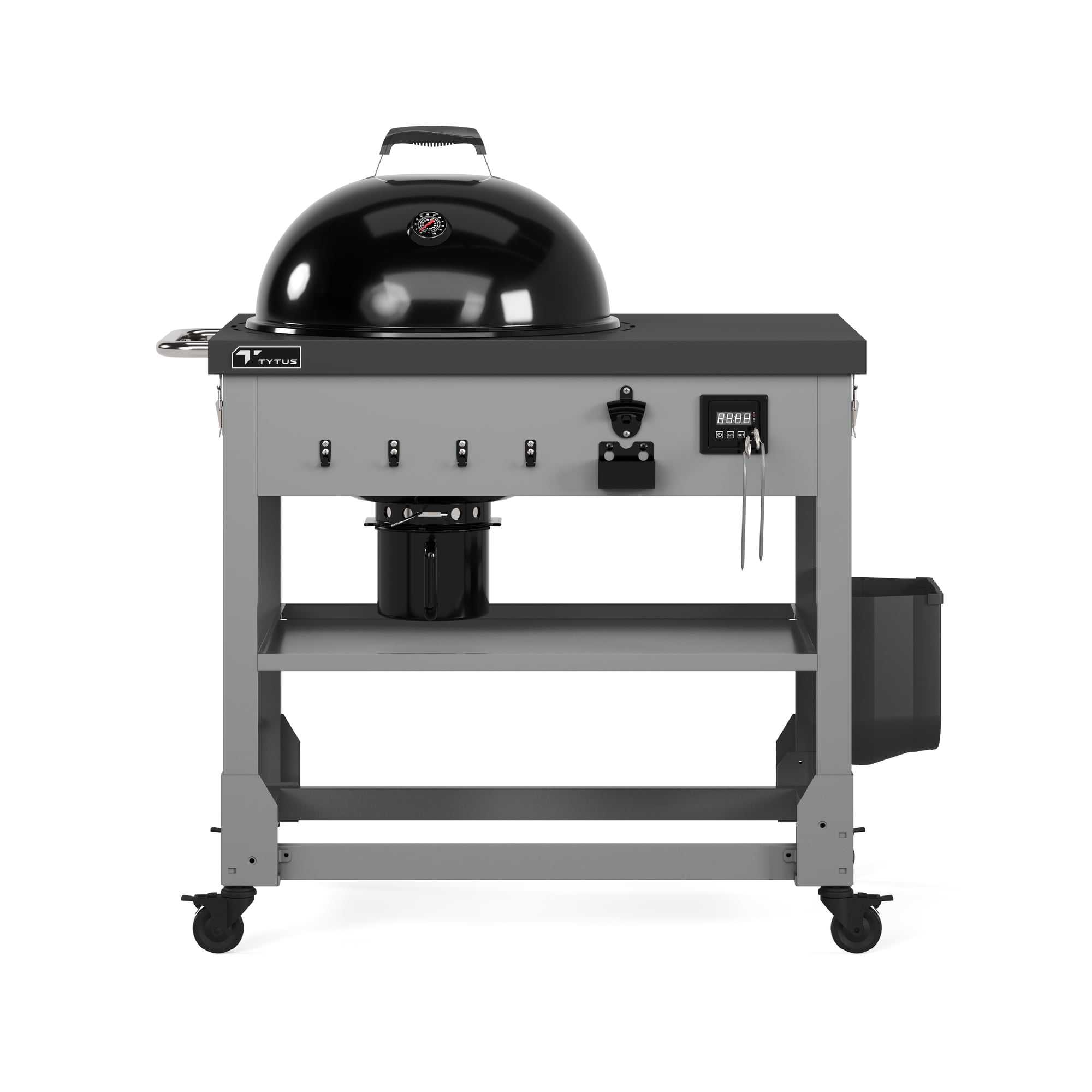 TYTUS Anaheim 22" Charcoal Kettle Grill with Cart, Storage Bag, Temperature Probes + Cover