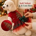 thumbnail image 4 of Christmas Dog Skirts for Small Dogs Girl Santa Dog Christmas Outfit Thermal Holiday Puppy Costume Dress Pet Clothes Christmas Pet Supplies (Red, L), 4 of 6