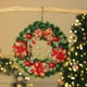 thumbnail image 1 of Ireezec Christmas Wreath with Bow Golden Balls Pinecones, Holiday Floral Door Hanging Decor for Indoor Outdoor Wall Window Decoration, Festive Seasonal Home Accent, 1 of 6