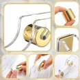 thumbnail image 2 of 2 Pcs Distributeur de Ruban Acrylique Transparent pour Bureau, Support de Ruban Doré, 2 of 5