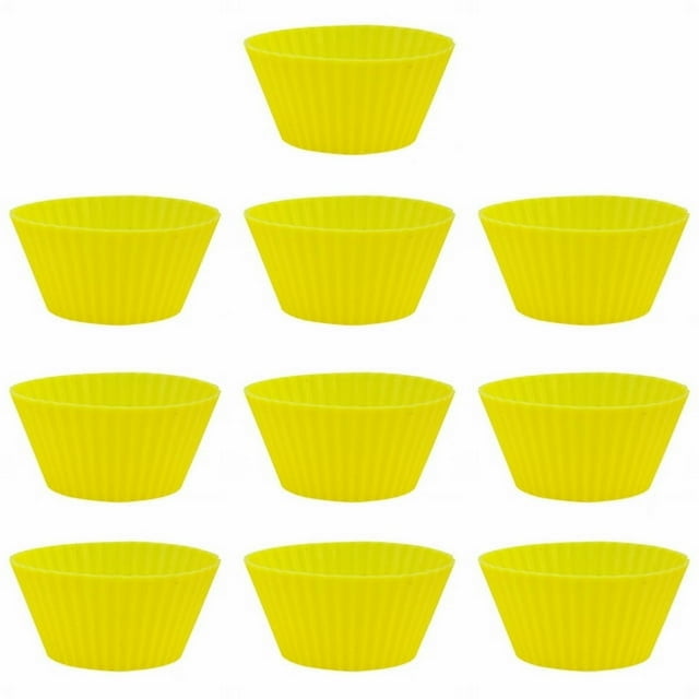 Moules de Cuisson à Moins de 10 10 Pcs Moules de Cuisson Antiadhésifs 10 Pcs Moules de Cuisson en Silicone Réutilisables Antiadhésifs Gâteau Résistant à la Chaleur pour Fêtes Fêtes