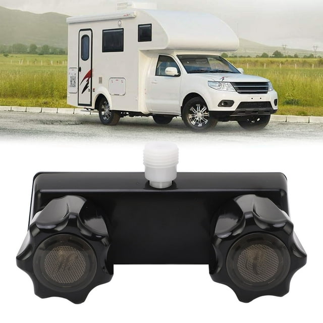 Robinet de Douche RV, Vanne de Robinet de Douche RV avec 2 Boutons pour Moteur RV Maison