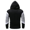 thumbnail image 3 of Gvmfive Men Drawstring Hooded Long Sleeve Sweatshirt Color Block Casual Hoodie, 3 of 5