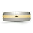 thumbnail image 3 of Chisel Titanium Polished with 14k Gold Inlay 8mm Band, 3 of 7