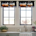 thumbnail image 3 of LALILO Kitchen Curtain Valance Halloween Party Funny Pumpkin Rod Pocket Window Curtain 52"x 18" Set of 2, 3 of 5
