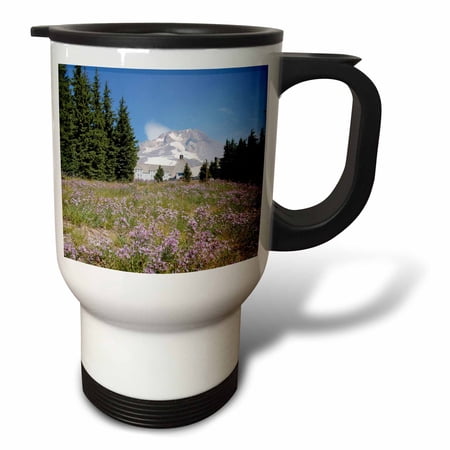 3drose, Oregon, Mt. Hood. Timberline Lodge, Mt. Hood - Us38 Lse0002 - Lynn Seldon, 14oz Stainless Steel Travel Mug