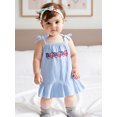 thumbnail image 6 of BemeyourBBs Girls Fourth of July Dress Sleeveless Bow Embroidery A-line Dress, 6 of 8