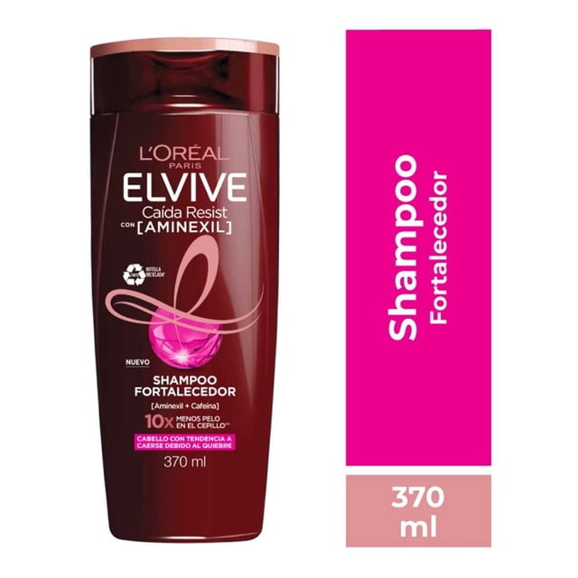 Shampoo Elvive Caída Resist Aminexil Shampoo de 370 ml