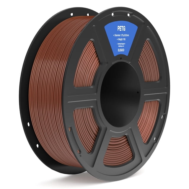 Filamento para impresora 3D ELEGOO PETG de 1,75 mm, marrón, 1 kg