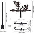 thumbnail image 2 of Iron Wind Direction Indicator Weathervane for Outdoor Garden Wind Measuring Tool Angel 265x358mm, 2 of 7
