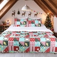 thumbnail image 1 of HITIME 100% Polyester Printed Christmas Duvet Cover Set - King Size 3 Piece Lightweight & Breathable Bedding Set, Soft Microfiber Comforter Cover with Zipper Closure, Christmas Collection, 1 of 8