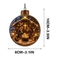 thumbnail image 2 of Light Up Christmas Ornaments, 3.1in Glowing Nativity Manger Holiday‑Scene Hanging Ball, Acrylic Christmas Tree Decoration, Festive Keepsake Ornament for Mantel, Window and Home Decor, 2 of 7
