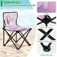 thumbnail image 4 of Outdoor Folding Chair 14.46x14.46x22.83 Inches, Camping Folding Chair Easy to Carry Ideal for Outdoor Picnics Camping Park Fishing Lovely Cartoon Purple Rabbit, 4 of 8