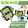 thumbnail image 3 of Dteck for iPad Air 5/Air 4 10.9 Case 2022 2020, iPad Pro 11 Case 2022 2021 with Built-in Screen Protector, Heavy Duty Shockproof Case with Rotatable Hand Strap/Kickstand/Pencil Holder,Black+Green, 3 of 7