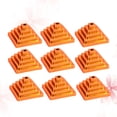 thumbnail image 2 of 20 Pcs Support de Drapeau en Plastique Plaqué Or Support de Mât de Drapeau Créatif Base de Mât de Drapeau Base Fixe de Drapeau (en Forme de Pyramide Dorée), 2 of 5